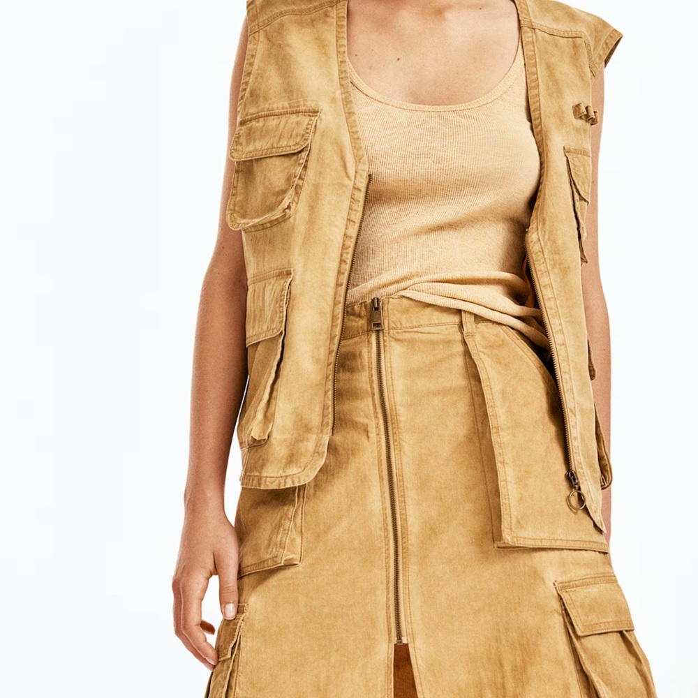 Tan Utility Skirt